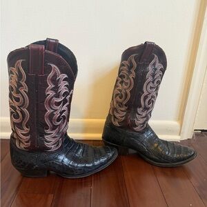 Vintage Caiman Leather Boots